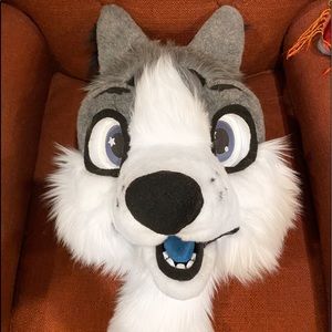 Fursuit wolf husky grey and white